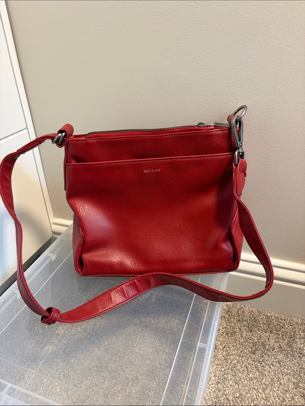 Matt & Nat Red Crossbody Shoulder Bag